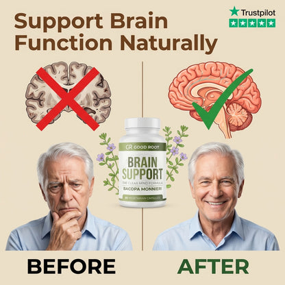 Goodroot Bacopa Monnieri Brain Support & Mental Clarity 30 Capsules
